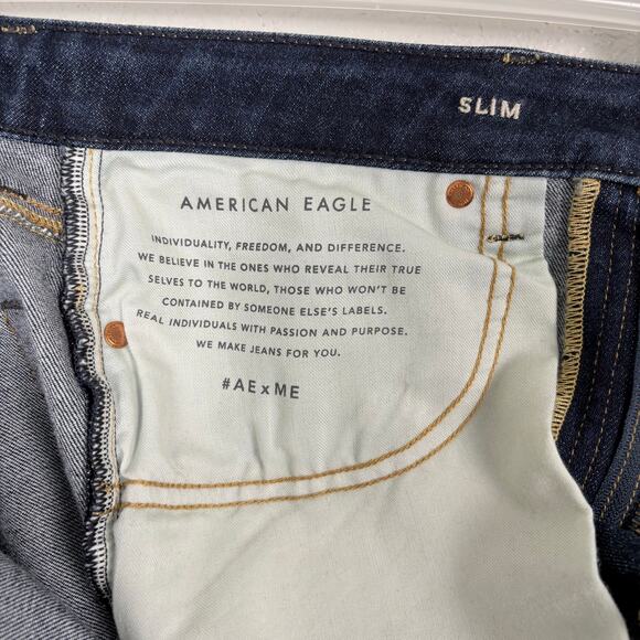 American Eagle Outfitters Size 30 x 30 Men’s Next Level Slim Fit Blue Jeans - Picture 6 of 9